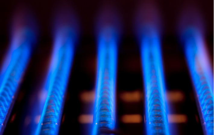 a working pilot light with a blue flame