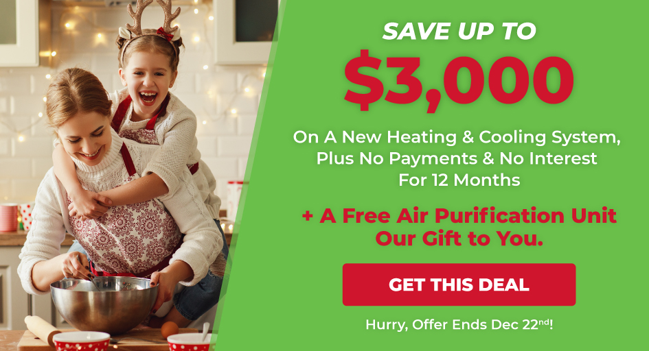 Save up to $3,000 on new HVAC equipment plus get a free air purifier