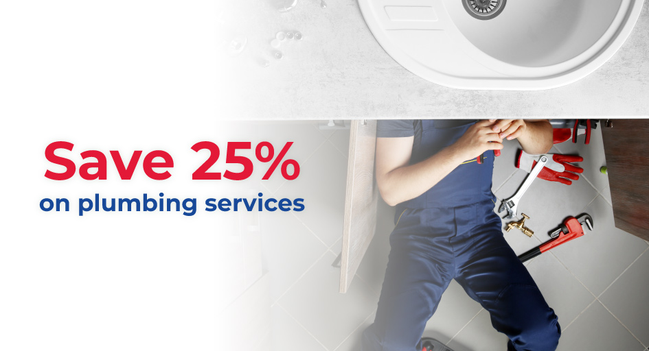 25% off plumbing services