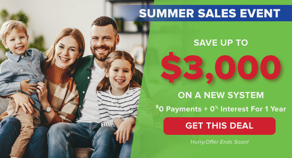 Save up to $3,000 on a new air conditioning system and don't pay for 12 months